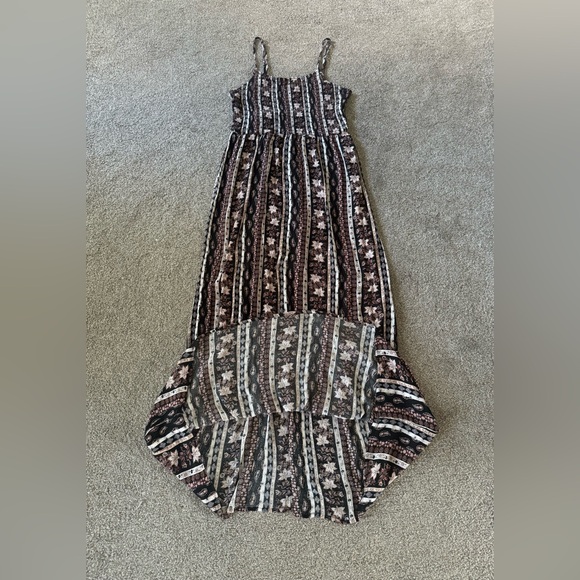 SO Goods for Life Bodycon Maxi Ruffled Dress size M Ditsy Flower smocked bust - Picture 7 of 10